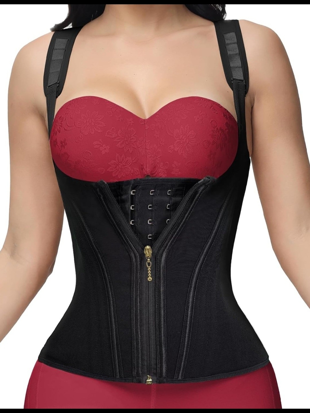 Black Waist Trainer Shapewear with Red Bust - Women Intimates & Sleepwear